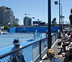 Melbourne Park outside courts where the kids played to compete in the Gallipoli Youth Cup