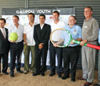 Launch of the GYC (left to right) Division 1 - Councillor David Morrison, Honorary Consul of the Republic of Turkey in Brisbane for Queensland - Turgut Allahmanli, Mayor - Cr Paul Pisasale, GYC Ambassador - Pat Cash, Founder of GYC - Umit Oraloglu, Tennis Australia official - Mark Handley, Secretary of the Ipswich Sub Branch RSL - Phil Bailey, District President of Moreton District Branch RSL - Adrian Sheply and President of the Ipswich Sub Branch RSL - Phil Gilbert