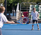 Students participating in a range of tennis activities (Photo: Elizabeth Xue-Bai)